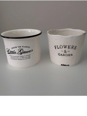White Ceramic Planter Set - Flowers & Garden